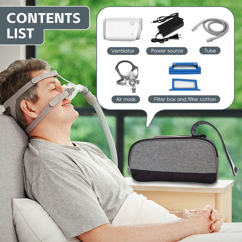 Tiny Chou CPAP Travel Bag Compatible with ResMed AirMini Machine & Accessories, Portable CPAP Equipment & Supplies Carrying Bag, Compact CPAP Organizer Storage Bag with Compartments,Grey(Bag Only) - Image 5